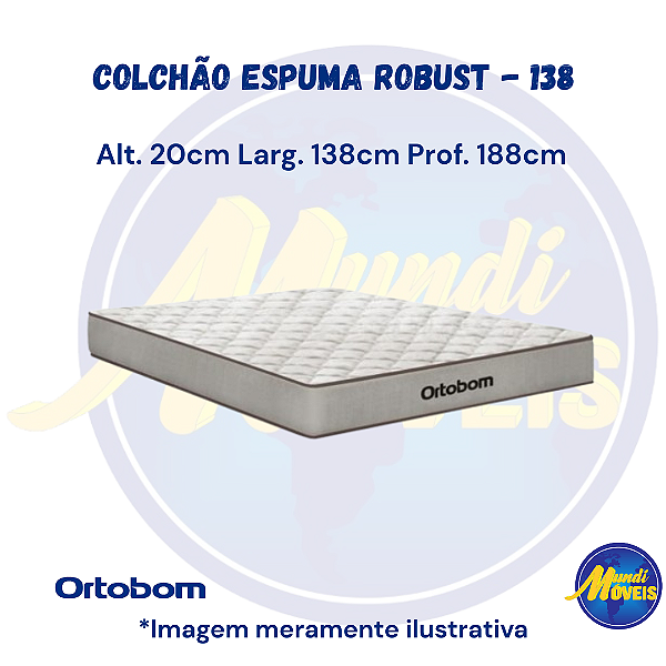 Colchão de Espuma Robust 1,38 (Casal) - Ortobom