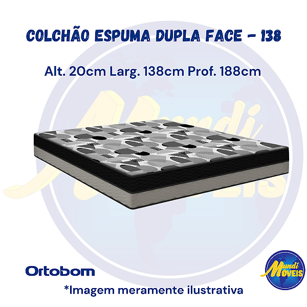 Colchão de Espuma Dupla Face 1.38 - (Casal) - Ortobom