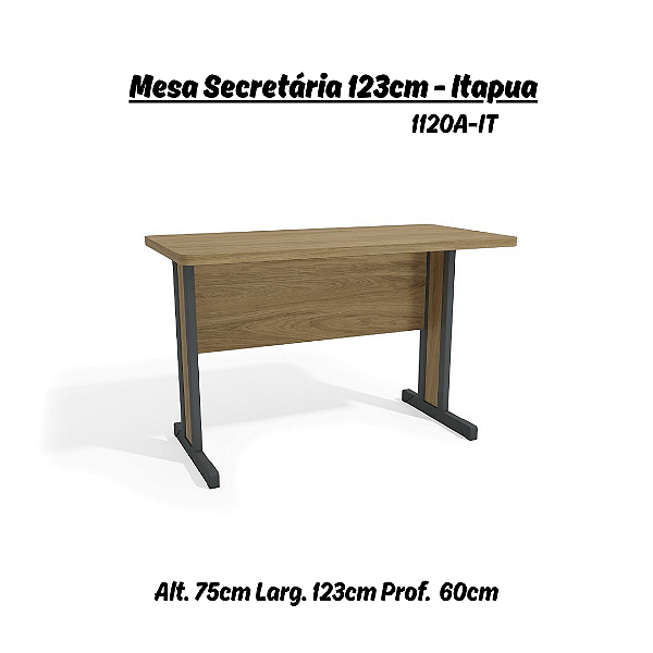 Mesa Secretária 120 - Ref.1120 - Linha Versátil - Kappesberg