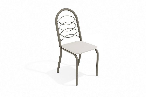 Par de Cadeiras Holanda - Ref. 2C009-NK - Estampa: 106 (Branco) Nikel - Kappesberg