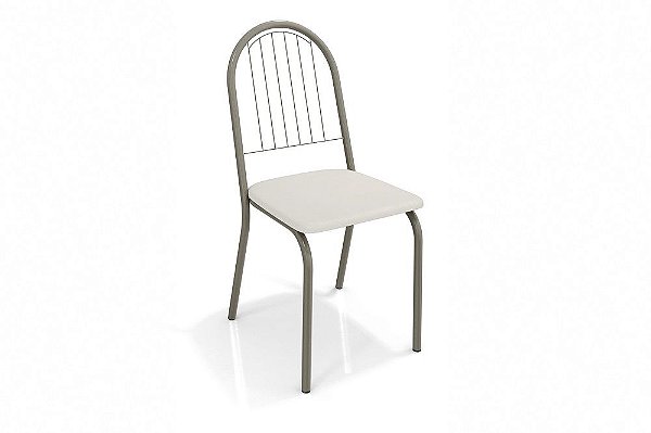 Par de Cadeiras Noruega - Ref. 2C077-NK - Estampa: 106 (Branco) Nikel - Kappesberg