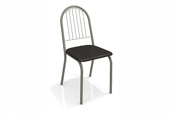 Par de Cadeiras Noruega - Ref. 2C077-NK - Estampa: 110 (Preto) Nikel - Kappesberg