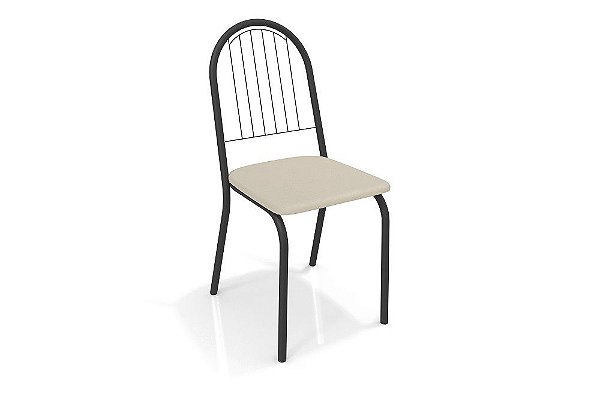 Par de Cadeiras Noruega - Ref. 2C077-PR - Estampa: 16 (Nude) Preto - Kappesberg