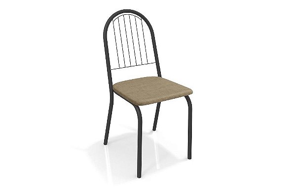Par de Cadeiras Noruega - Ref. 2C077-PR - Estampa: 31 (Capuccino) Preto - Kappesberg