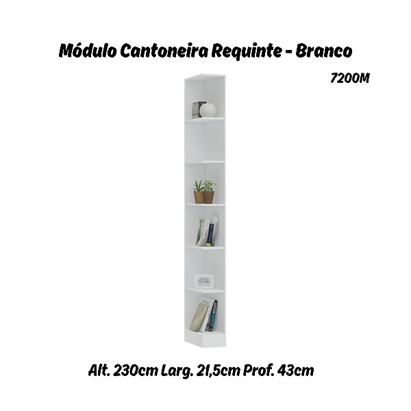 Módulo Cantoneira Requinte - 7200M - Branco - Móveis Castro