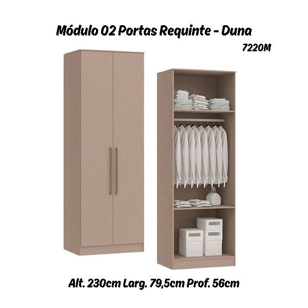 Módulo 02 Portas Requinte - 7220M - Duna - Móveis Castro