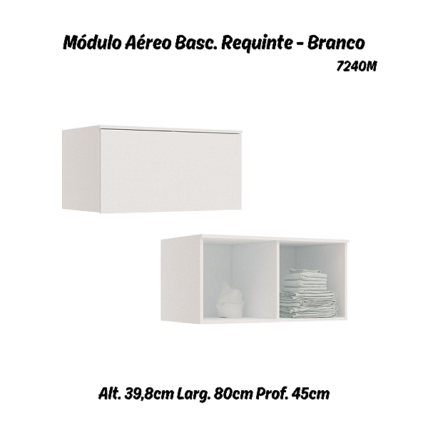 Módulo Aéreo 01 Porta Basculante Requinte - 7240M - Branco - Móveis Castro