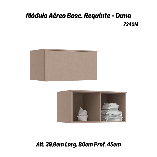 Módulo Aéreo 01 Porta Basculante Requinte - 7240M - Duna - Móveis Castro