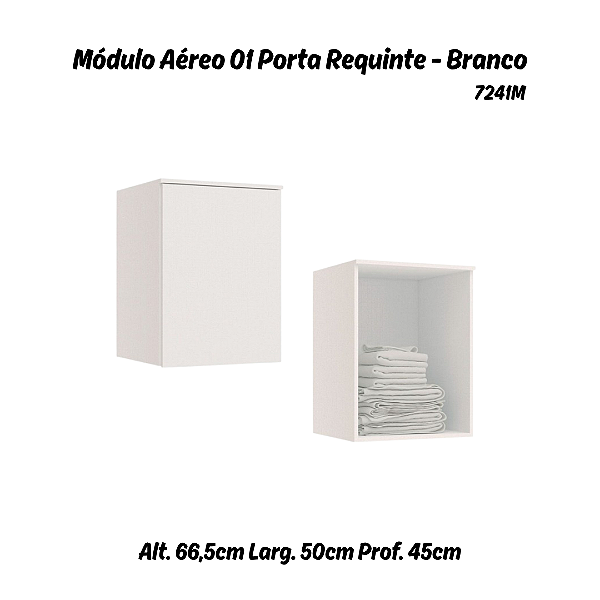 Módulo Aéreo 01 Porta Requinte - 7241M - Branco - Móveis Castro