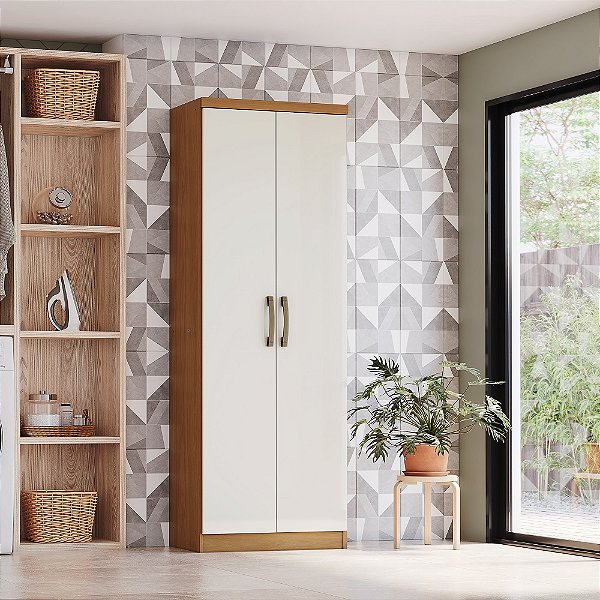 Multiuso Margarida 02 Portas - D110-221 - Cinamomo/Off White - Móveis Henn