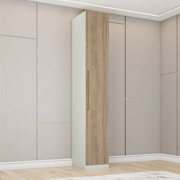 Modulo 01 Porta - MC01-184- Areia / Jequitibá - Linha Seletto - Móveis Henn