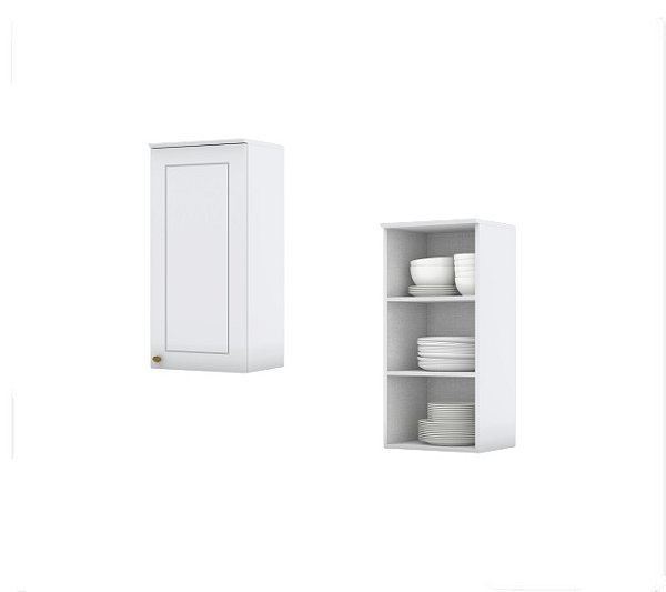 Aéreo 01 Porta 40cm - C364-05 - Branco - Linha Americana - Móveis Henn