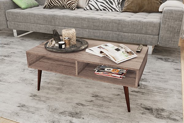 Mesa de Centro Linha Retrô - RT 3064 - Rústico - Movelbento