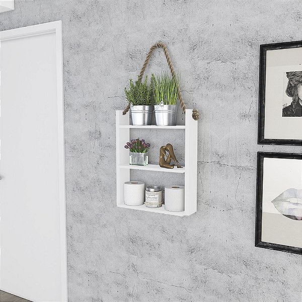 Nicho Decorativo com Corda Linha Design - AM 3119 - Branco - Movelbento