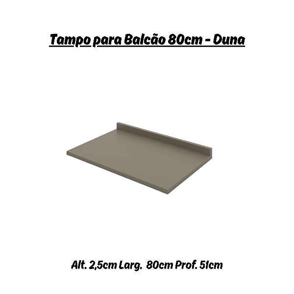 Tampo para Balcão 80cm - C904-23 - Cor Duna - Móveis Henn