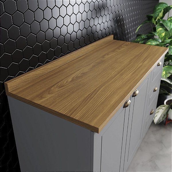 Tampo para Balcão 120cm - C905-128 - Cor Nature - Móveis Henn
