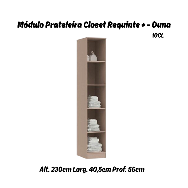 Módulo Prateleiras P Linha Closet - 10CL - Duna - Móveis Castro
