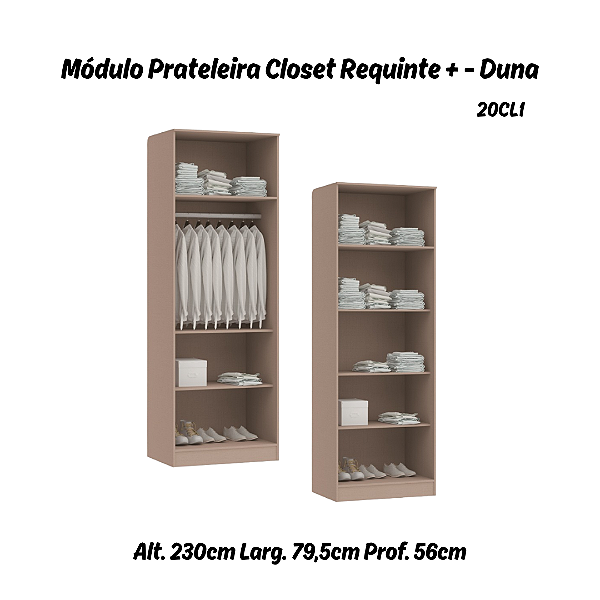 Módulo Prateleiras G Linha Closet - 20CL1 - Duna - Móveis Castro