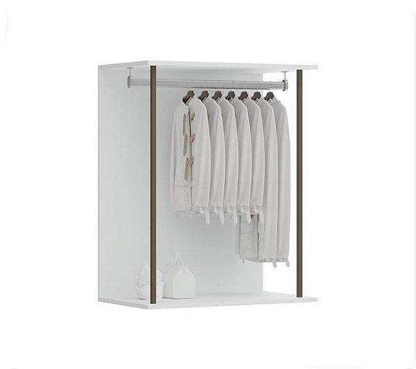 Módulo Cabideiro Smart Tube - 6200M - Branco - Móveis Castro