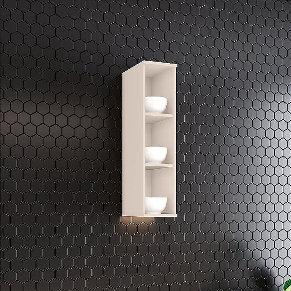 Aéreo Nicho 20cm / 83cm - C82-139 - Off White- Linha Connect - Móveis Henn