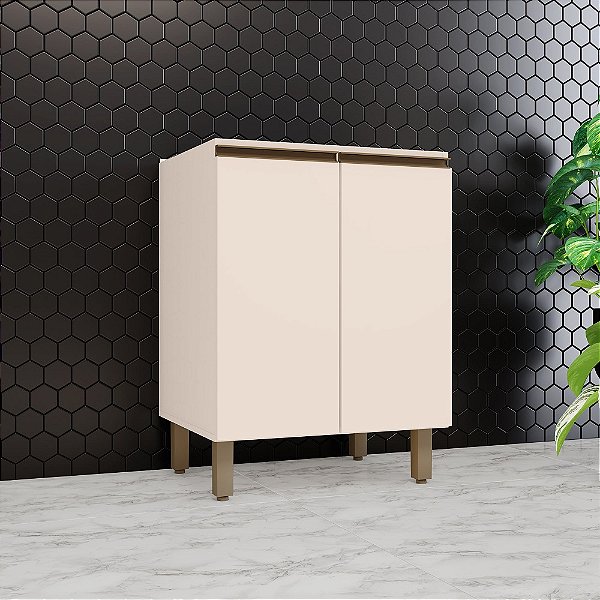 Balcão 02 Portas 60cm - C78-139 - Off White - Linha Connect - Móveis Henn