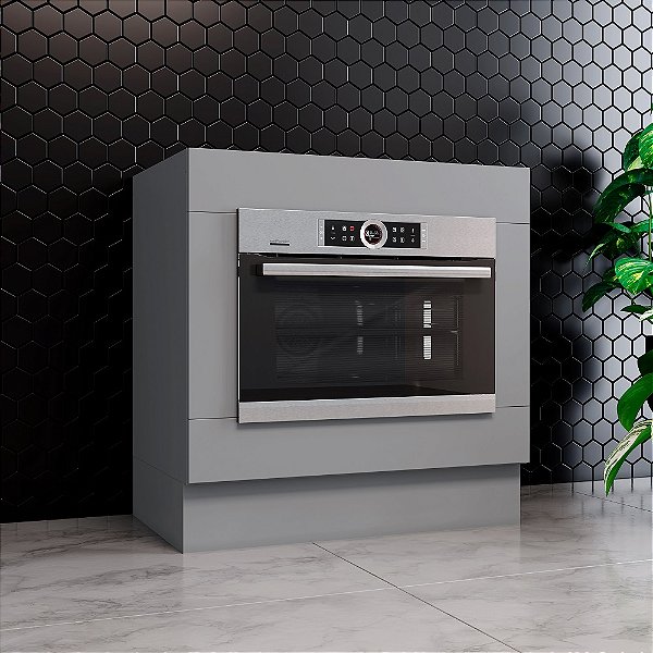 Balcão Forno de Embutir - C367-131 - Cinza - Linha Americana - Móveis Henn