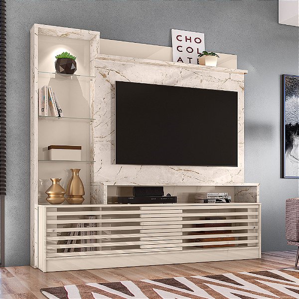 Home Theater Frizz Prime - Calacata/Off White - Madetec