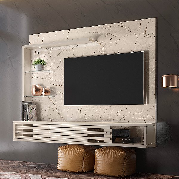 Painel Suspenso Frizz Select - Calacata/Off White - Madetec