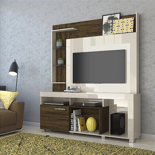 Home Theater Icaro - Off White/Savana - Madetec