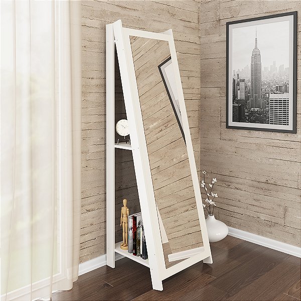 Espelheira com Prateleiras Linha Design - RT 3083 - Branco - Movelbento