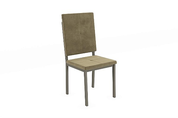 Par de Cadeiras Dalian - Ref. 2C126-NK - Estampa:A036 (Bege) Nikel - Kappesberg
