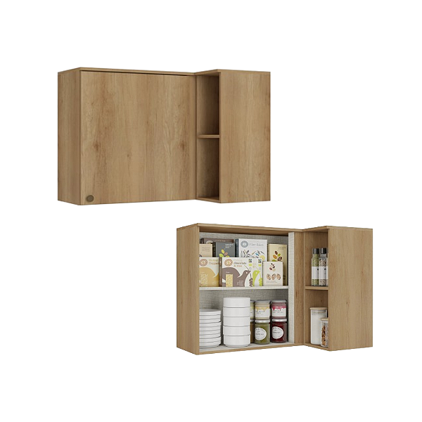 Aéreo 01 Porta de Canto - CF120 - Capuccino - Linha Finesse - Thb Móveis