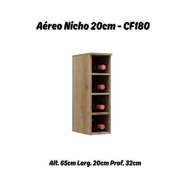 Aéreo Nicho 20cm - Ref. CF180 - Capuccino - Linha Finesse - Thb Moveis