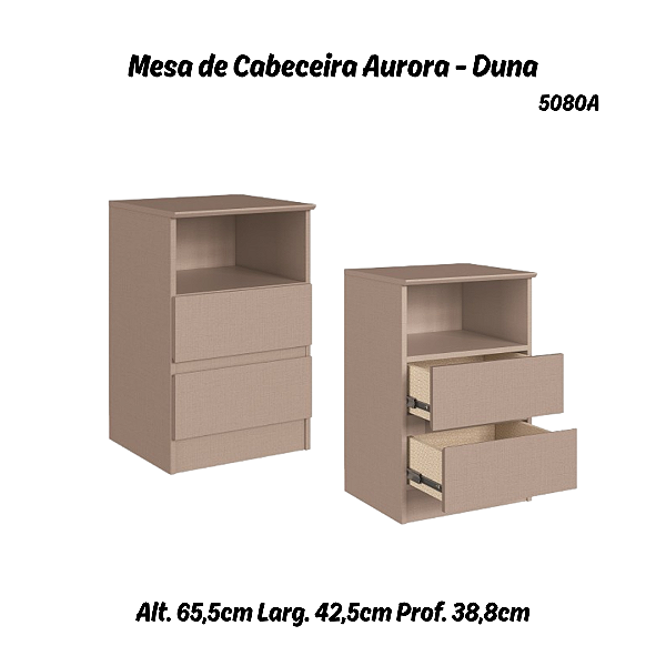 Mesa de Cabeceira Aurora - 5080A - Duna - Móveis Castro