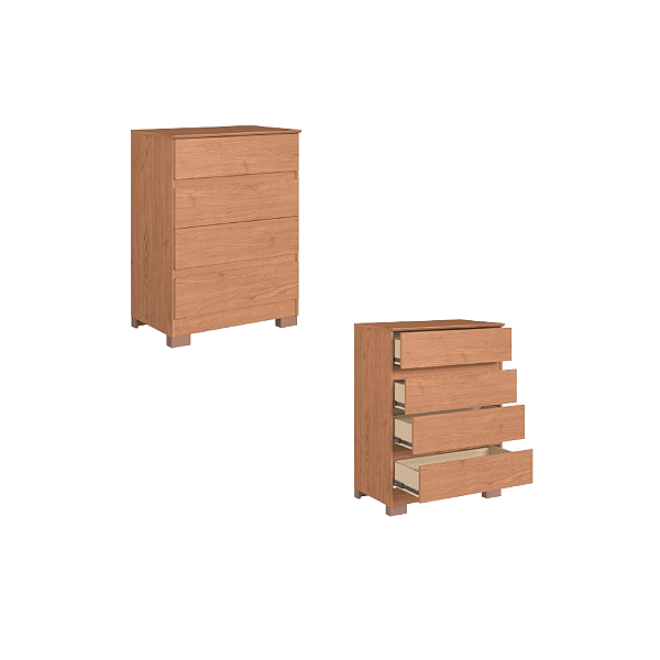 Comoda 04 gavetas Maia - 5082A - Cedro - Moveis Castro