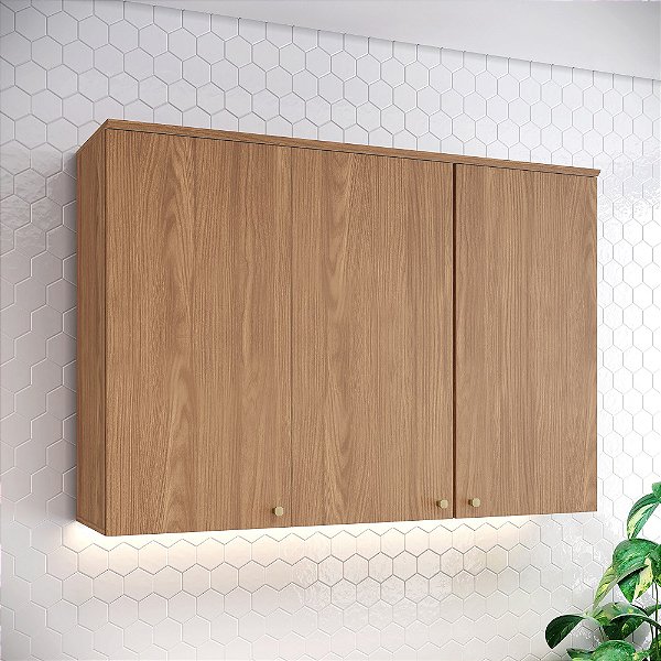 Aéreo 03 Portas 120cm - C636-128 - Nature - Linha Requinte - Móveis Henn