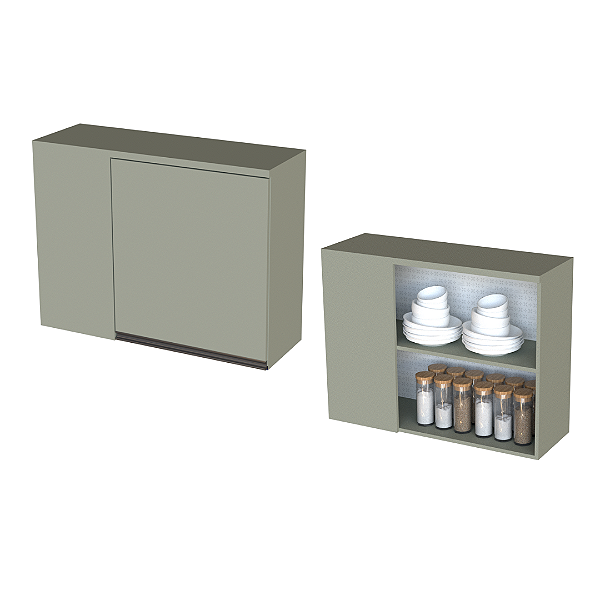 Aéreo 01 Porta Canto Reto - CC10102 - Corda - Linha DA CASA - Móveis Primavera