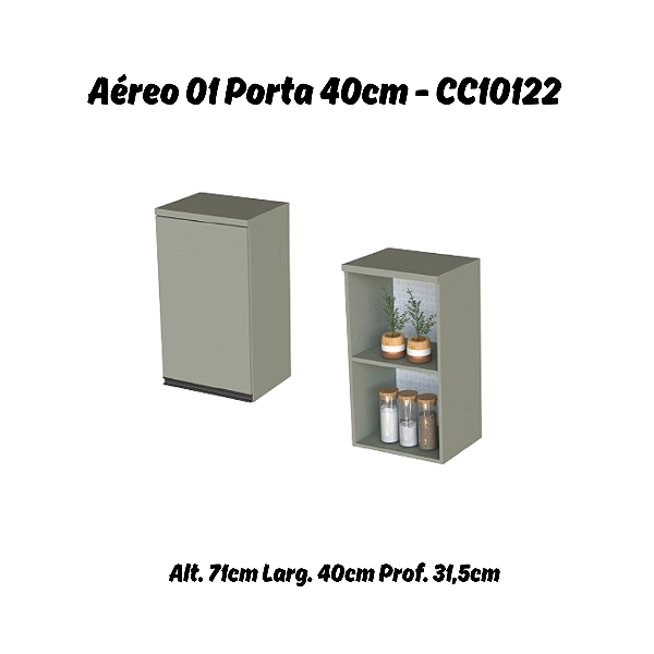Aéreo 01 Porta 40cm - Ref. CC10122 - Corda - Linha DA CASA - Móveis Primavera