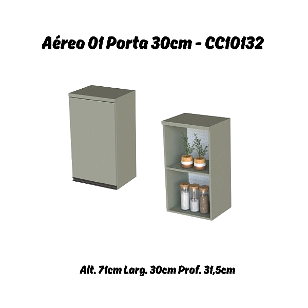 Aéreo 01 Porta 30cm - Ref. CC10132 - Corda - Linha DA CASA - Móveis Primavera