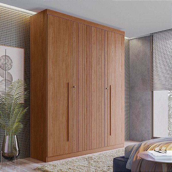 Roupeiro 04 Portas 02 Gavetas Buriti - 162444 - Jatoba - Santos Andirá