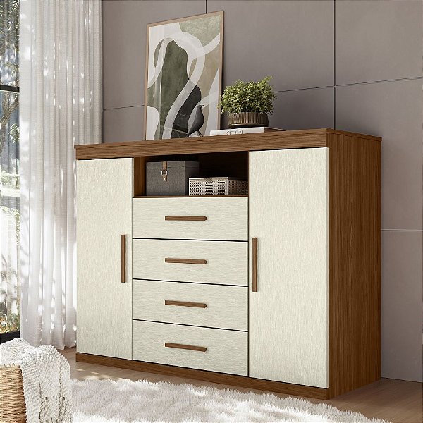 Cômoda Master - 309943 - Jatobá/Areia - Santos Andira