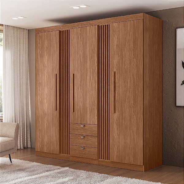 Roupeiro 03 Portas Aurora 3.3 - 163844 - Jatoba - Santos Andirá