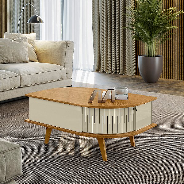 Mesa de Centro Indianápolis - Ref. 307140 - Cumaru / Opala - Madetec