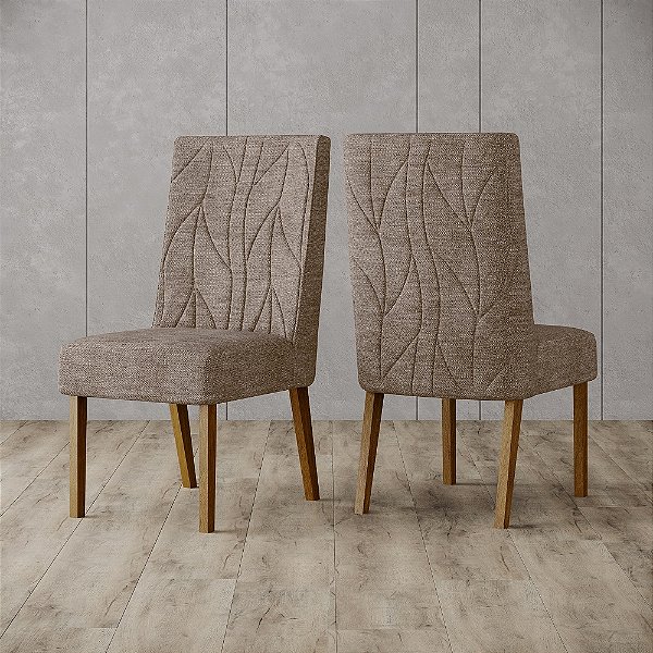 Par de Cadeiras Eloá - Ref. S34-539 - Cacao - Moveis Henn