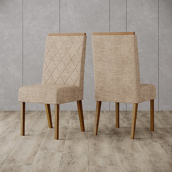Par de Cadeiras Nina - Ref. S32-538 - Creme - Moveis Henn