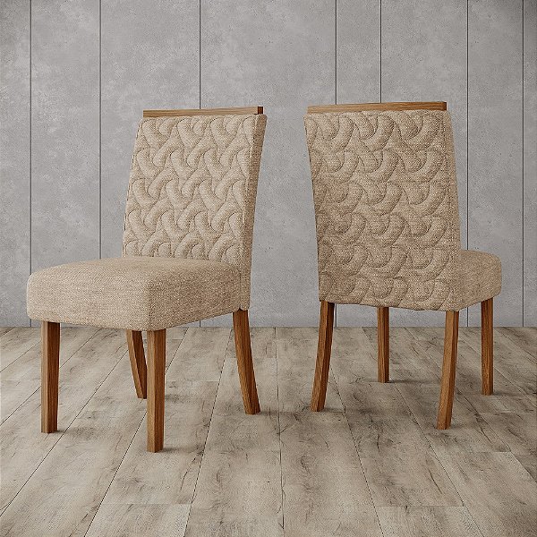 Par de Cadeiras Esther - Ref. S39-538 - Creme - Moveis Henn