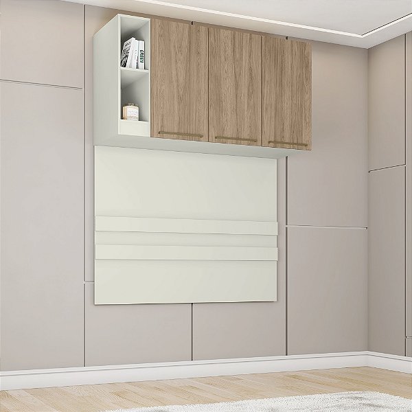 Módulo Ponte Casal - MC13-184 - Areia / Jequitibá - Linha Seletto - Móveis Henn
