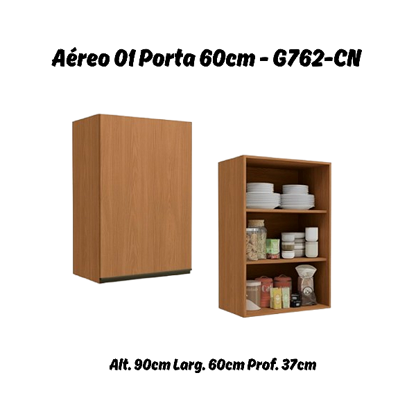 Aéreo 01 Porta 60cm - Ref. G762 - Canela - Linha Maxxi - Kappesberg
