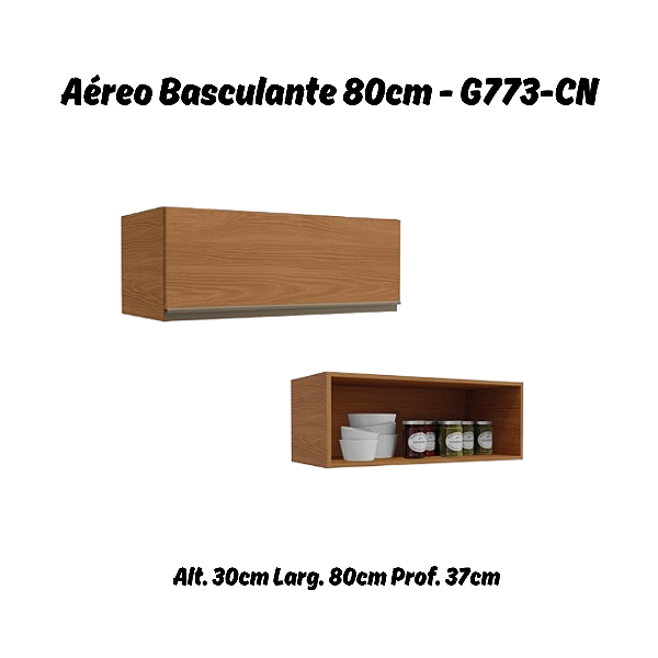Aéreo 01 Porta Basculante 80cm - Ref. G773 - Canela - Linha Maxxi - Kappesberg