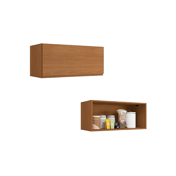 Aéreo 01 Porta Basculante 80cm - Ref. R648 - Canela - Linha Ciela - Kappesberg